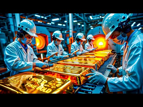 Видео: КАК ИЗГОТОВЛЯЮТСЯ ЗОЛОТЫЕ СЛИТКИ — ПРОМЫШЛЕННЫЙ ПРОЦЕСС