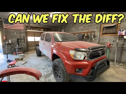 Видео: Восстановление разбитого Toyota Tacoma второго поколения. Проблемы с задним дифференциалом.