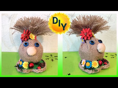 Видео: Оберег для дома из мешковины и джута . DIY/рукоделие. #оберег #измешковины