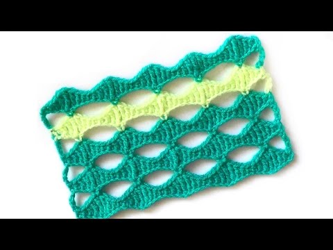 Видео: Ажурный узор Ромбики