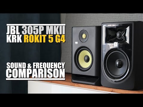 Видео: KRK Rokit 5 G4 RP5G4 против JBL 305P MKII || Сравнение звука и частотных характеристик