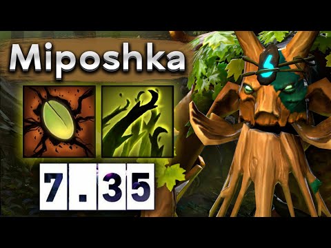 Видео: Мипошка на Тренте с Мирой в команде! - Miposhka Treant Protector 7.35 DOTA 2