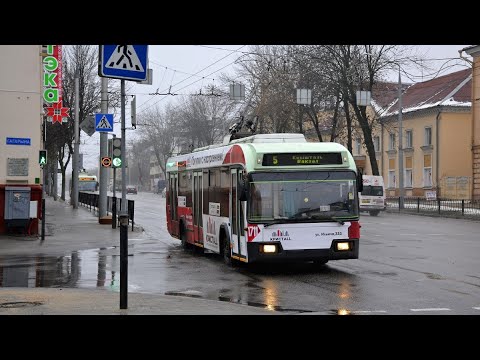 Видео: Гомель, тралейбус БКМ 32102 N°1711, маршрут 5 (03.07.2021)