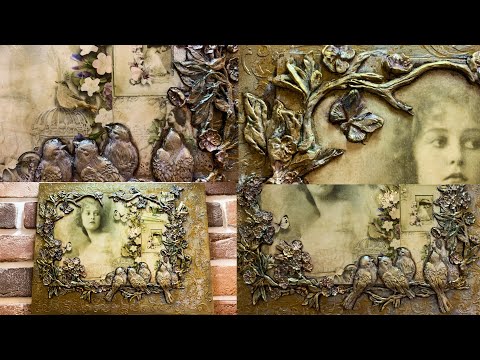 Видео: Панно. Декор, декупаж, микс-медиа.Panel. Decor, decoupage, mix media