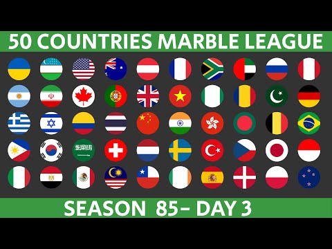 Видео: 50-страновая лига Marble Race, сезон 85, день 3/10, Marble Race в Альгоду