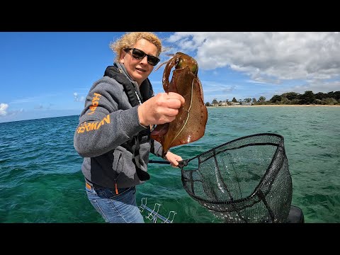 Видео: Кальмар Happy Fisherman EP145 на мелководье