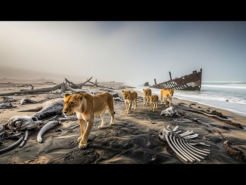 Видео: Пустынные львы: Выживая на Берегу скелетов.National Geographic Wild HD