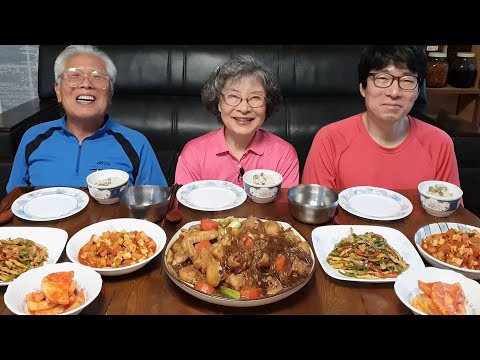 Видео: Бабушкино блюдо из курицы, чапче мукбанг (рецепт)