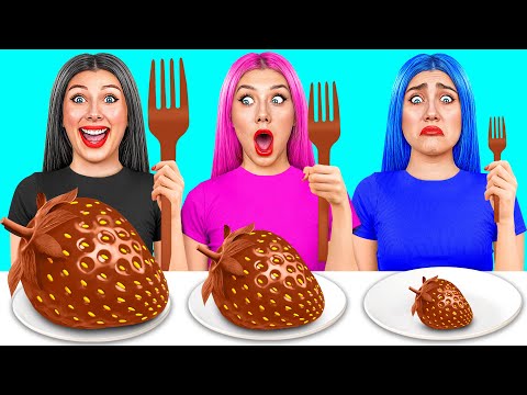 Видео: Большая, Средняя или Маленькая Тарелка Челлендж | Сумасшедшие Кулинарные Идеи от Friendly DO