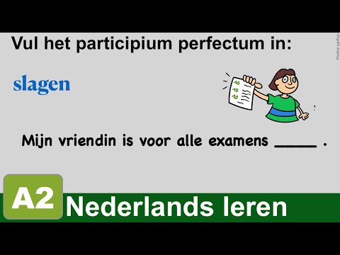 Видео: NT2 А2 4.04 Participium PERFECTUM oefening vul in - VTT woordenschat test werkwoord Nederlands leren