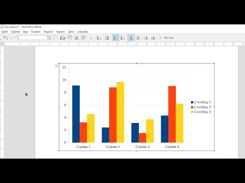 Видео: Работа с диаграммами в LibreOffice Writer.