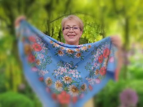 Видео: Хлопок батист 🌺🌞🌺Павловопосадские платки в Минске . Алёна