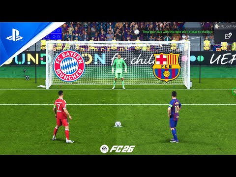Видео: ФК 26 | Бавария Мюнхен против ФК Барселона | Роналду против Месси | Финал ЛЧ | Серия пенальти — PS5