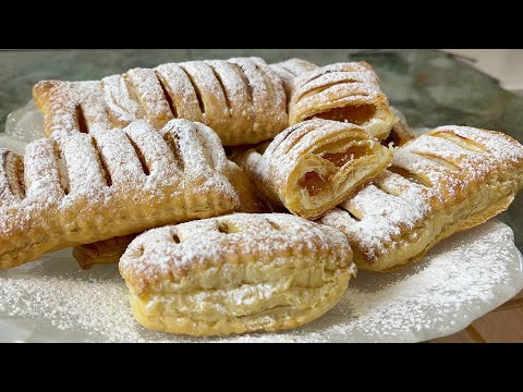 Видео: Շերտավոր խմորով ընտիր բաղադրատոմս/ Слойки из слоёного теста с джемом