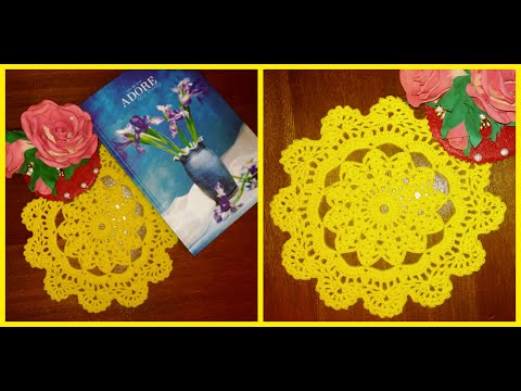 Видео: 🌸Простая салфетка крючком. Салфетка для начинающих.🌸