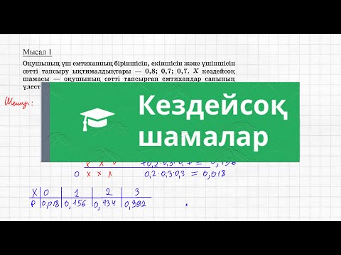 Видео: Кездейсоқ шамалар | 10 сынып | Алгебра