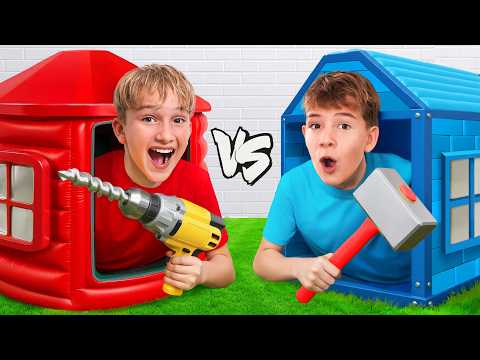 Видео: Тот, кто построит лучший ОДНОЦВЕТНЫЙ ДОМ, ПОБЕДИТ!