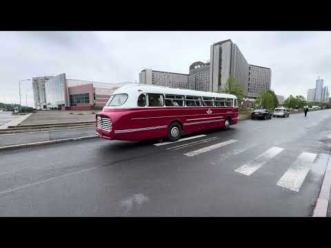 Видео: Ретро парад автобусов в Санкт-Петербурге 2 часть