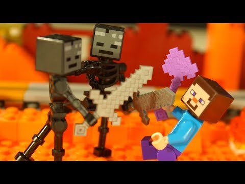 Видео: Лего Бой в Подземелье для НУБика Майнкрафт LEGO Minecraft