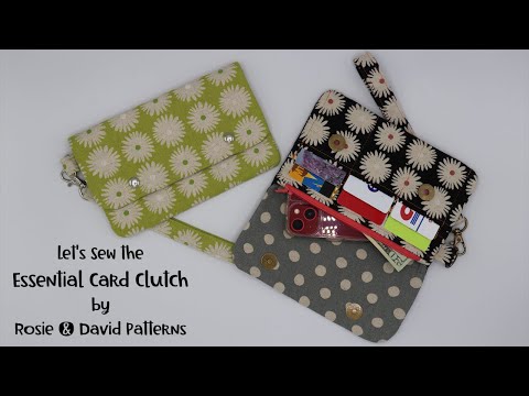 Видео: Давайте сошьём клатч-карточку Essential Card Clutch от Rosie & David Patterns — Бесплатная выкрой...