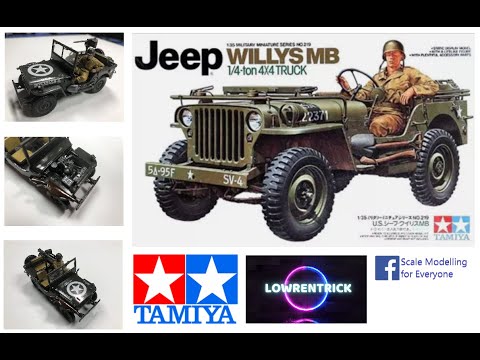Видео: Tamiya - 1:35 Willys Jeep MB 1/4 Ton 4x4 - Полная сборка
