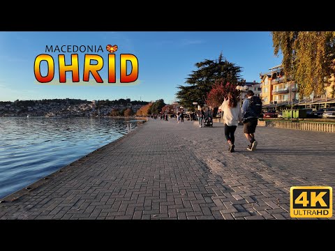 Видео: OHRID, Macedonia *Cinematic Walk Tour* (autumn 2024) 【4K】 🚶‍♂️ Викенд прошетка во ОХРИД, Македонија