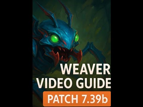 Видео: Weaver 7.39b gameplay. Лайв-гайд на вивера от 9к керри