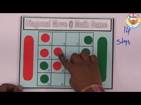 Видео: Ход по диагонали @ Математическая игра-головоломка с решением || Математический проект ||