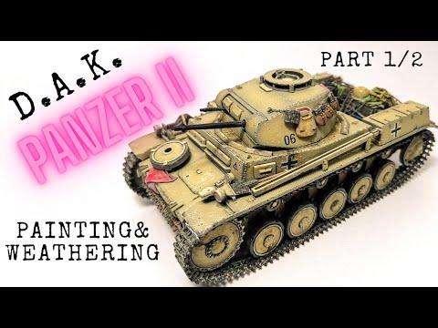 Видео: ПОКРАСКА И ВЕЗЕРИНГ PANZER 2 Часть 1/2 (1/35, Tamiya)