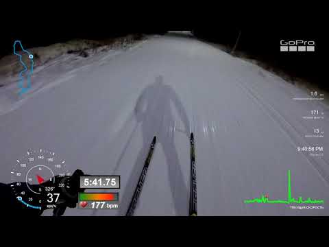 Видео: Одинцово. Лазутинка. 27 января 2021. Лыжи, коньковый с телеметрией.