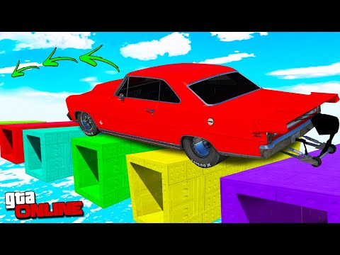 Видео: КАК ДАЛЕКО СМОЖЕТ ЧИТ ДРАГСТЕР ПРОЕХАТЬ ПО ДЫРЯВЫМ БЛОКАМ? ЭКСПЕРИМЕНТЫ В ГТА 5 ОНЛАЙН