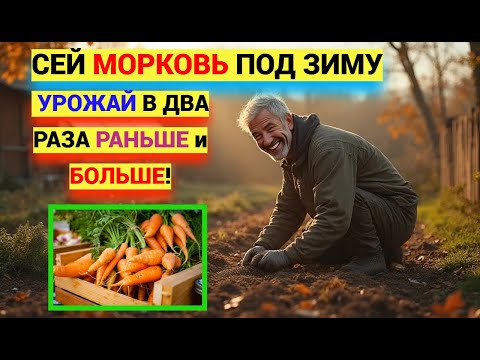 Видео: Посадка Моркови под зиму—шаг за шагом | Ранние всходы и крупные корнеплоды!