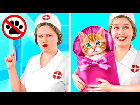 Видео: Как Пронести Животных в Больницу | Творческие Весёлые Идеи от Fun Teen