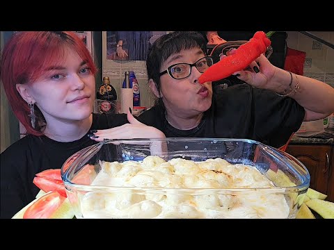 Видео: Мукбанг | Пельмени в сливках | Обжор Асмр 