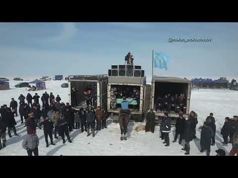 Видео: Ғани Мұратбаев ауылы Жандос мырзаның елден бата алу той көкпары 21 02 2024 Кызыл аскер