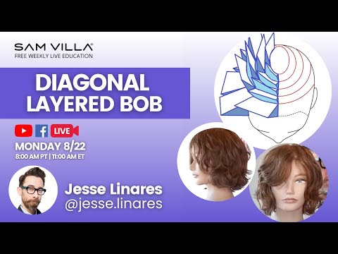 Видео: Диагональный многослойный боб с Джесси Линаресом