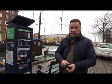 Видео: Оплата парковки в Копенгагене (Дания) через паркомат