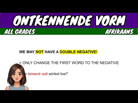 Видео: Отрицательная форма | Afrikaans FAL