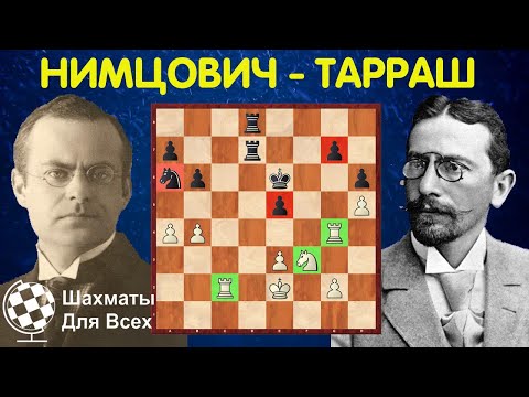 Видео: Шахматы. Нимцович - Тарраш. ПРИНЦИПИАЛЬНАЯ ПАРТИЯ извечных соперников!