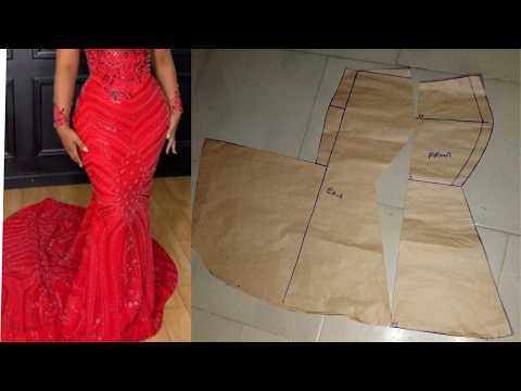 Видео: Как построить и выкроить юбку-русалка с приталенными шлейфами | Мастер-класс по выкройке платья-р...