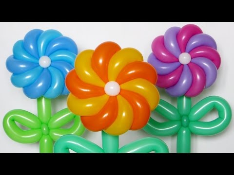 Видео: Крученая ромашка 10 лепестков / Twisted daisy of balloons (Subtitles)