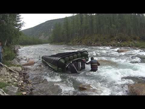 Видео: Спасение аэролодки на реке Кан. Полная версия.