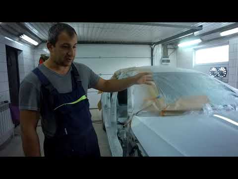 Видео: Ауди А4  покраска капота пятном.