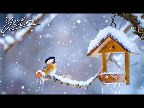 Видео: Легкий снегопад, фортепианная музыка и пение птиц 🌨️ Естественное исцеление для разума, тела и духа