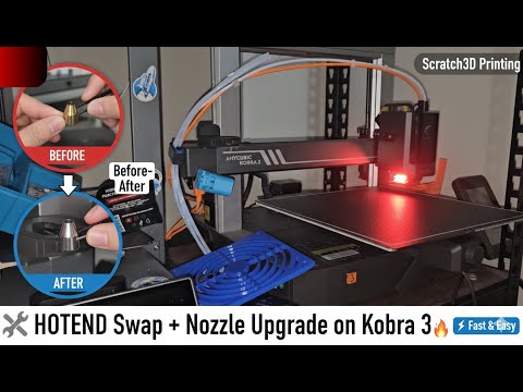 Видео: Anycubic Kobra 3 Новая версия насадки 2.0 Нет утечек?