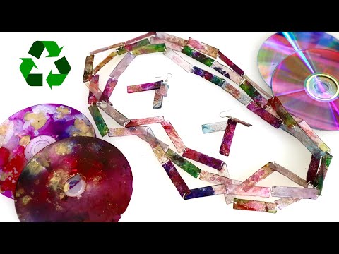 Видео: ♻️Как сделать длинное колье 3 петли из DVD📀