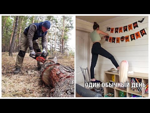 Видео: ЖИЗНЬ В ДЕРЕВНЕ | FIREWOOD PREPARATION | Заготовка дров | Preparing for Halloween