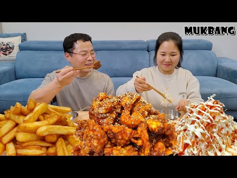 Видео: Приготовление корейского яннём чикин (курица с приправами)ㅣCookingㅣMukbang