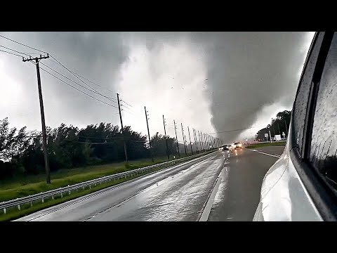 Видео: Торнадо и штормовые нагоны: ураган «Милтон» ударил по Флориде