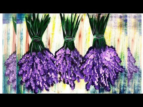 Видео: Рисуем букет лаванды красками. Мастер класс, рисуем лаванду, поэтапно. Рисуем Прованс гуашью.